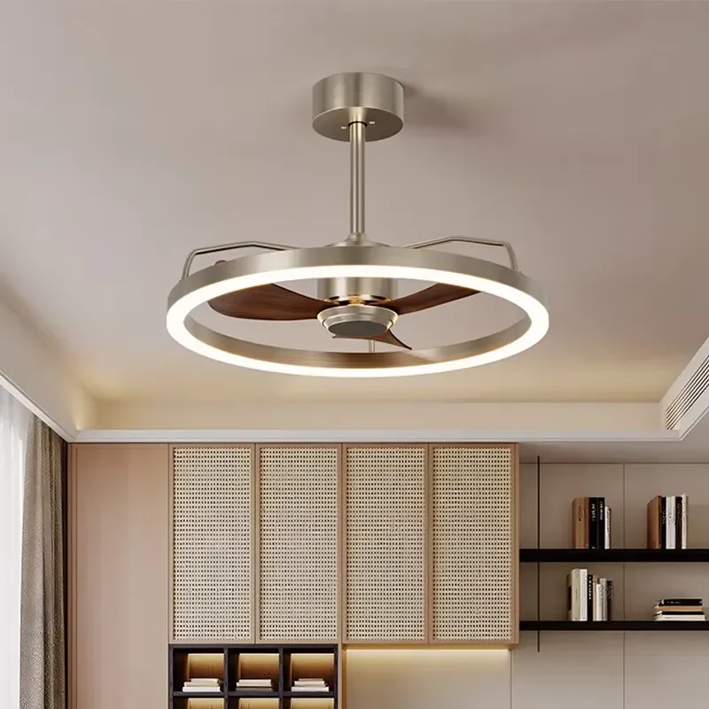 Home Bedroom Hotel Fixture Fan Light Modern LED Iron Ceiling Fan with Light BedRoom Livingroom Aluminum Fan Chandelier Lamp