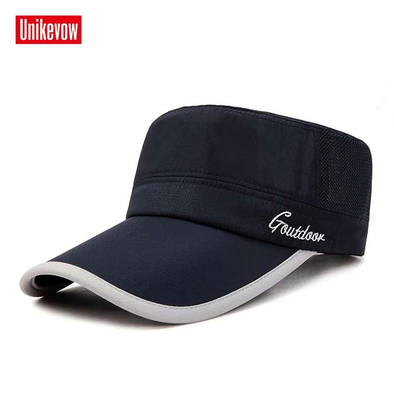 Unikevow Military Hats Adjusted Quick Dry Mesh Baseball Cap With A Long Visor Flat Top Hat For Men And Women Militaire Caps