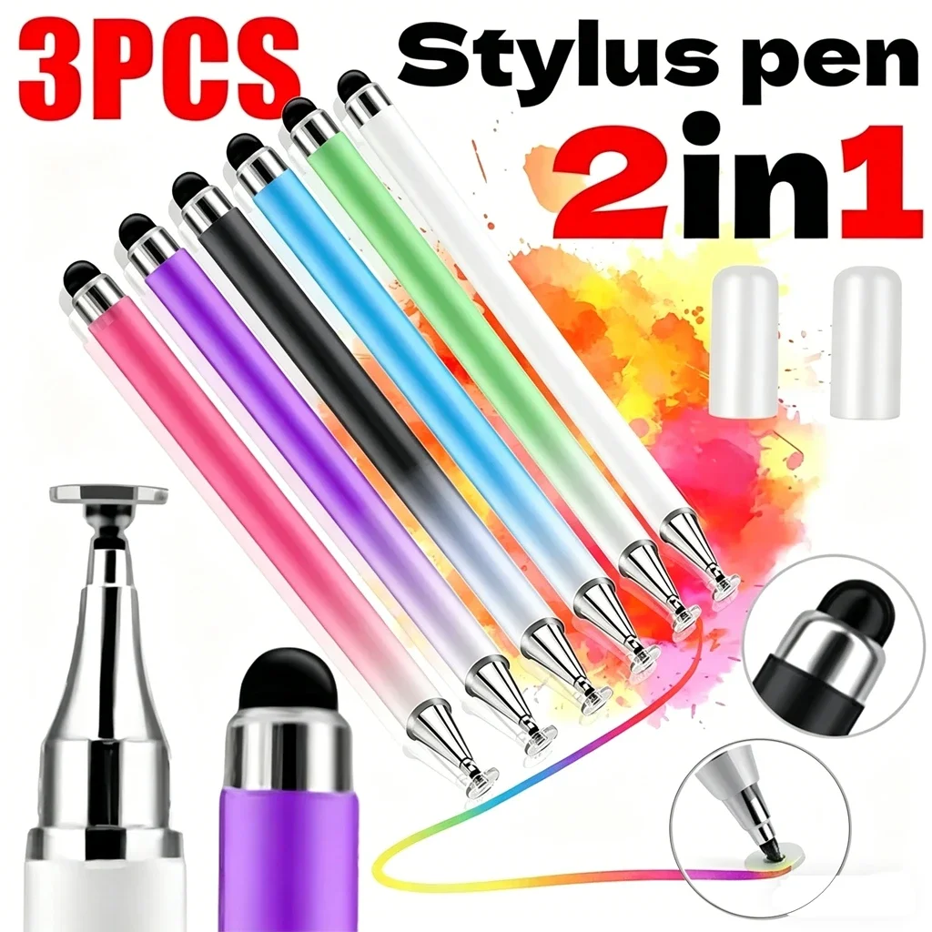1-4Pcs Double Headed Universal Stylus Pen Tablet Touch Pens for iPad Pencil IOS Android Mobile Phone Screen Drawing Stylus