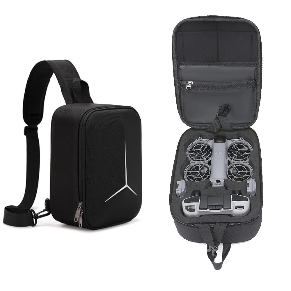 Case Backpack for DJI NEO 2, Portable Storage Shoulder Bag Hard EVA Carring Case for RCN3, Battery Charger Hub and Aceessories