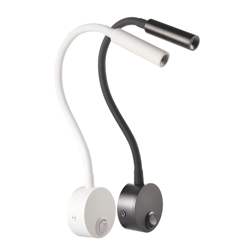 Bedside Working Study Reading Lamp Wall Lamp Sconces 3W LED Book Lamp Wall Night Light Fixtures Spot LED EU US Plug Cord