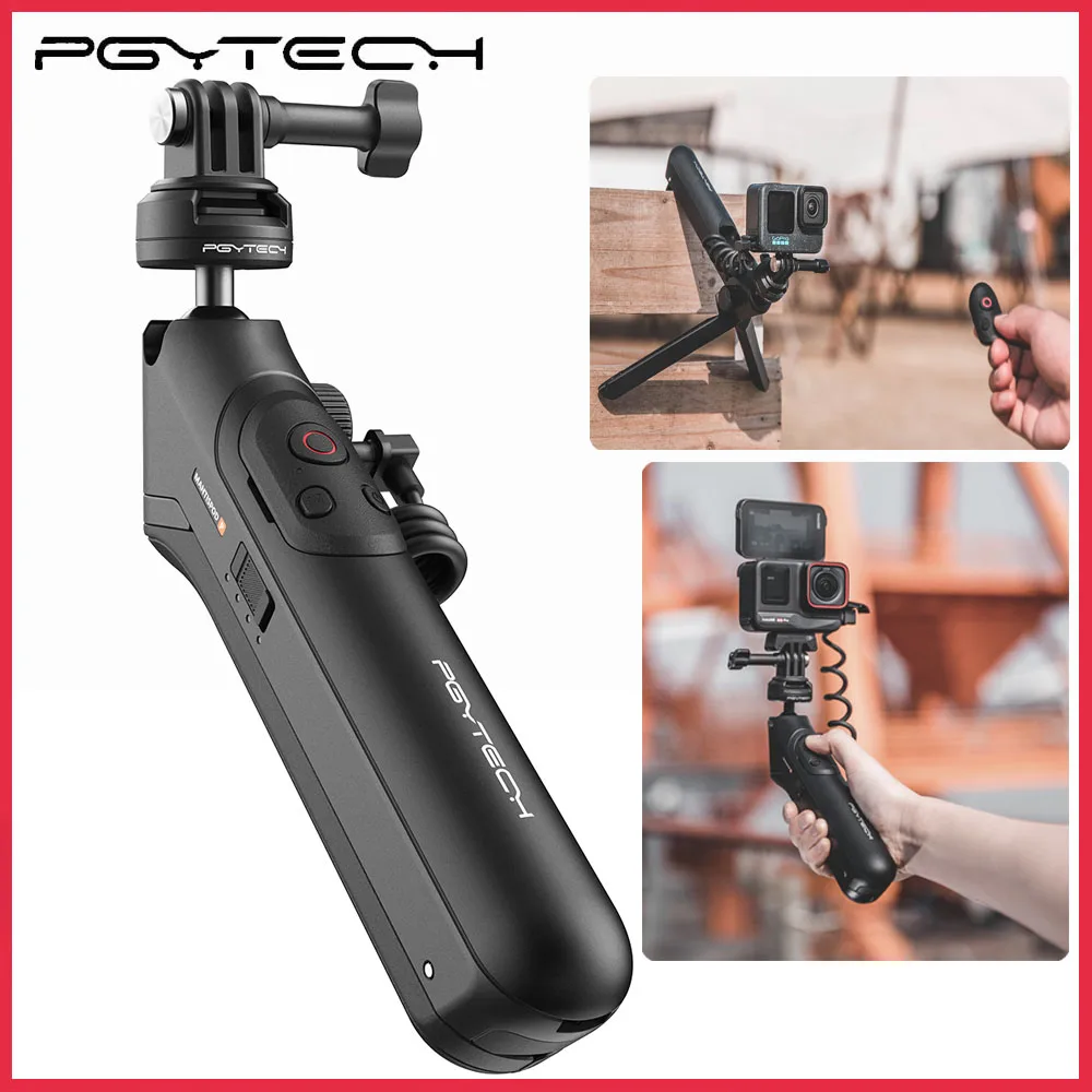 PGYTECH CapLock MantisPod Power Tripod Handheld Mode With Remote Control For Gopro Insta360 Action Camera SmartPhone