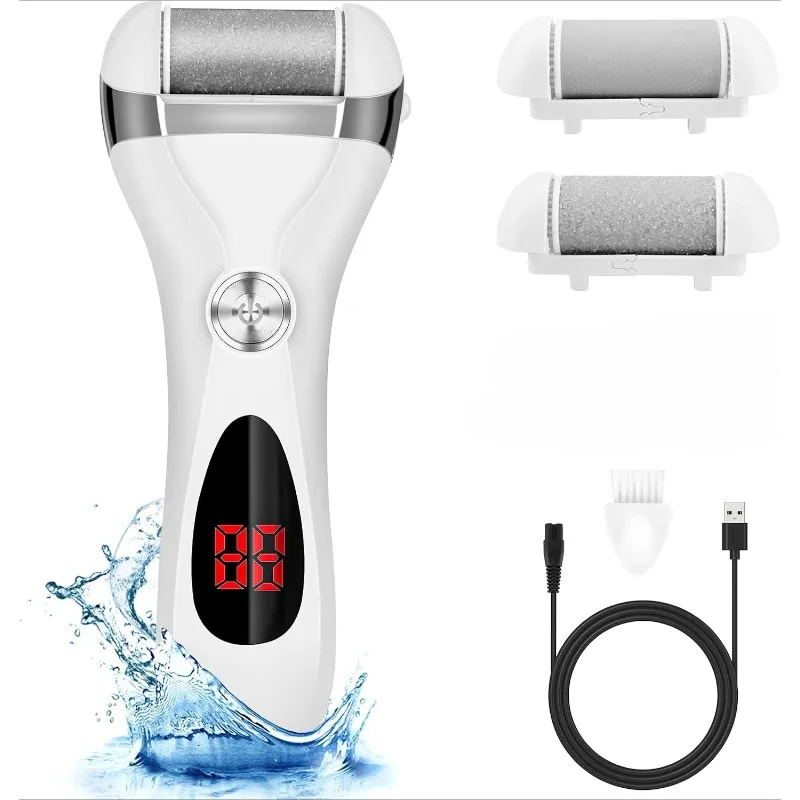 Electric Foot Remover Kit 3 Heads Waterproof Rechargeable Heel Dead Skin Feet File Professional Foot Care Tool Foot Sander