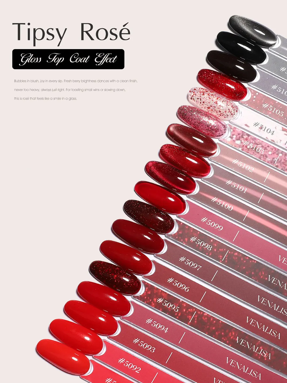 Venalisa V6 Nail Gel Polish Hema Free TPO Free Ultra Red Color Cat Eye Soak Off UV LED Semi Permanent Long Wear Diamond Top 10ml