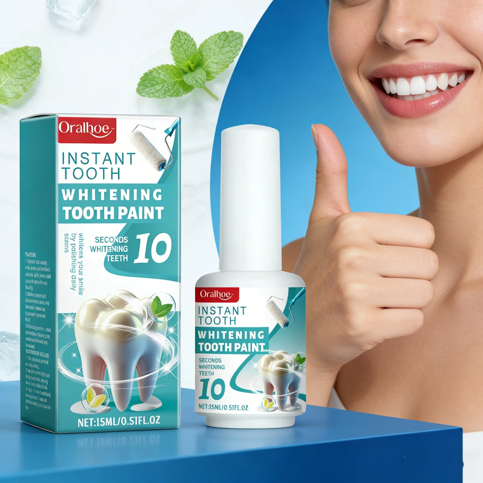 Instant Teeth Whitening Paint 10s Take Effect Portable Bleaching Tooth Fast White Tooth Coating Brightening Teeth Surface Paint