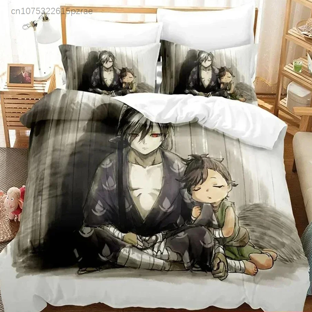3D Print Anime Dororo Bedding Set Boys Girls Twin Queen Size Duvet Cover Pillowcase Bed Kids Adult Fashion Home Textile