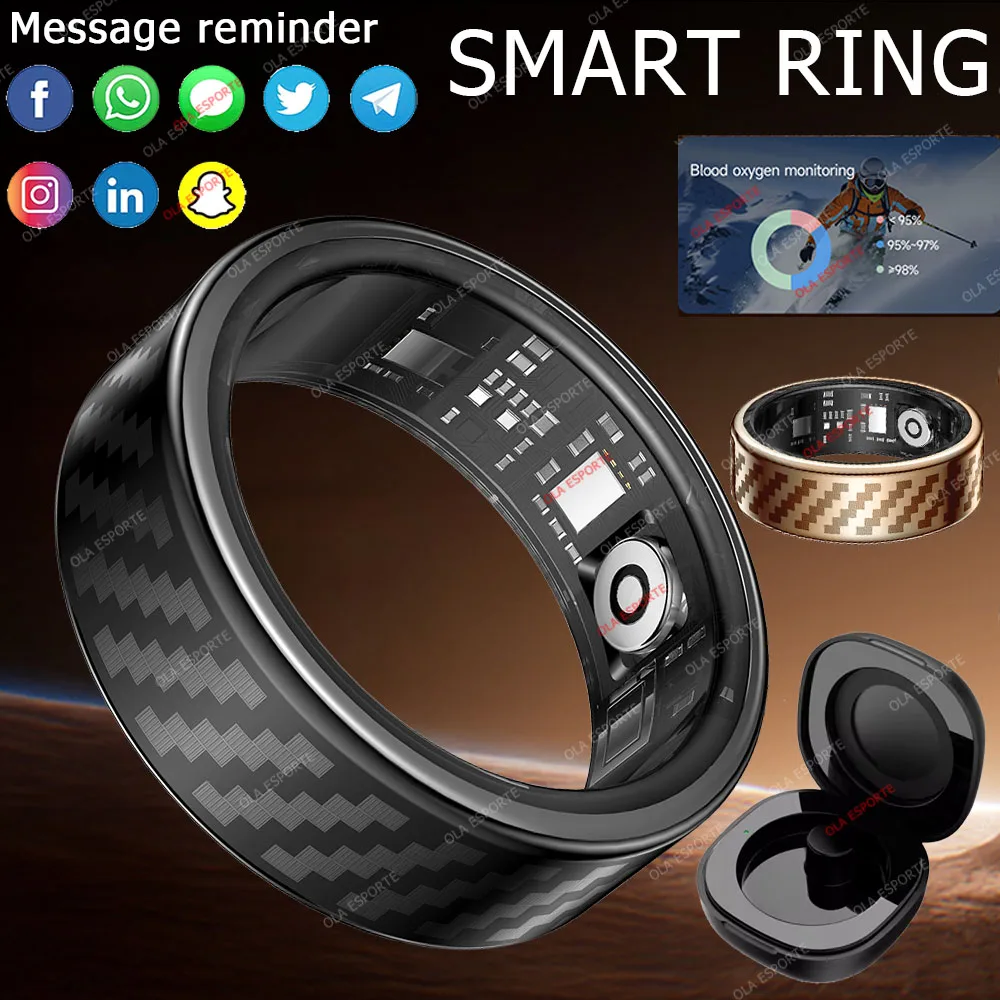 Newest Smart Ring Call Message Notification Hand Gestures Control Health Monitoring IP68 5ATM Waterproof Ring Men Women 2026 New