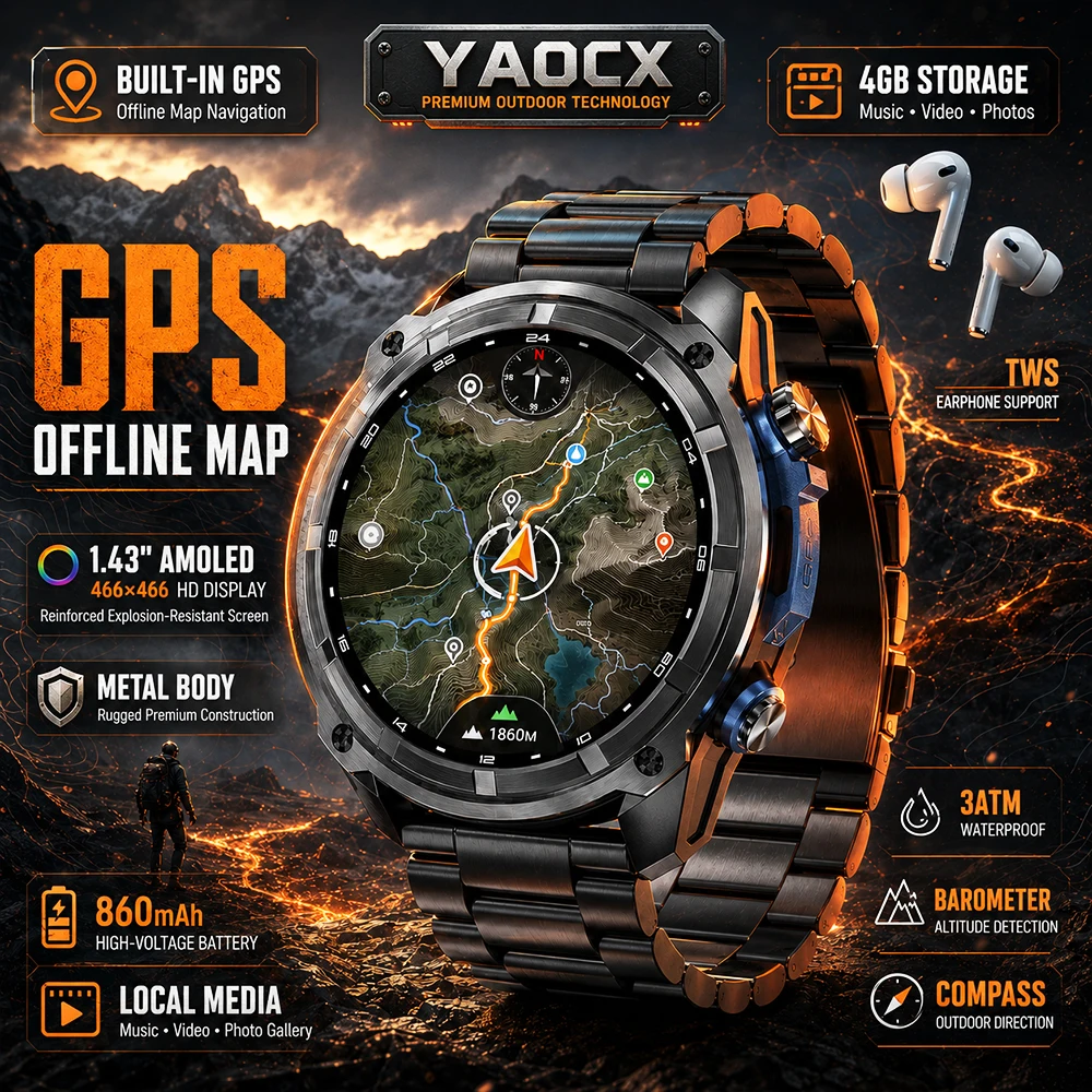 2026 New Adventure GPS Smart Watch for Men 1.43