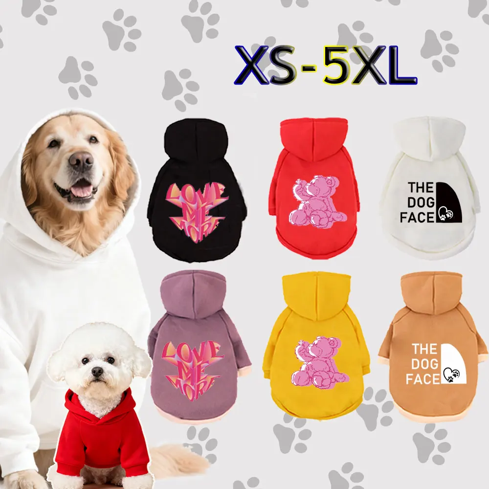 Pet Hooded Sweatshirt  Cats & Dogs Fashion Winter Warm Clothing Suitable Pomeranian Maltese Golden Retriever XS-5XL