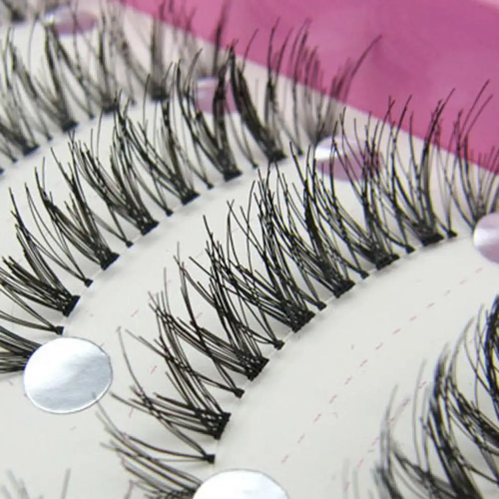 Fashion False Eyelashes 10 Pairs Natural Black Long Cross Thick False Eyelashes Party Eye Makeup Eyelash Set