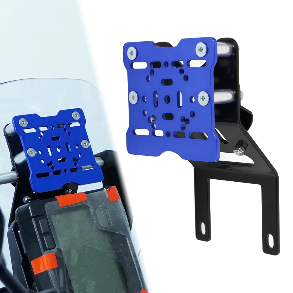 Fit For Yamaha T7 Tenere 700 2019 2020 2021 2022 2023 GPS Navigation Phone Holder Frame Bracket GPS Mount Bracket Fit AMPS Holes