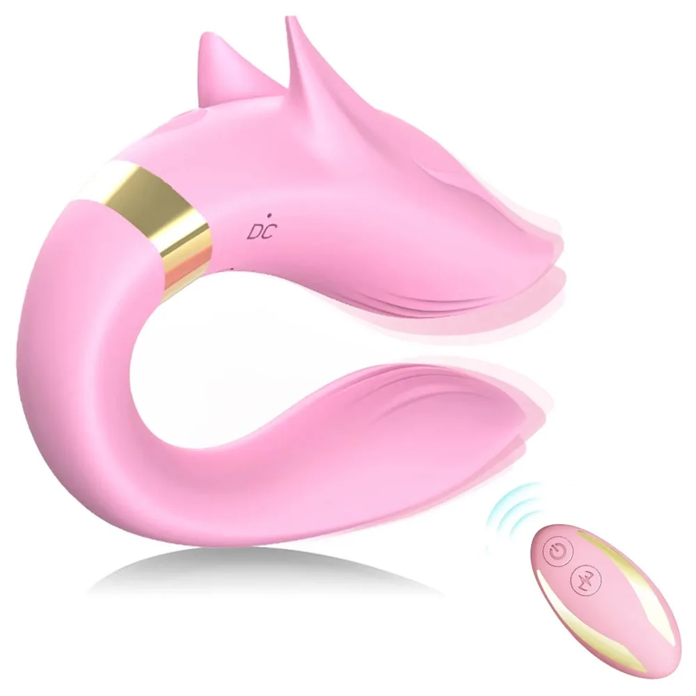 USB Rechargeable Clitoral Stimulator Pink Wearable Panty Vibrating Mini Fox G-spot Massage Couples Vibrator With Remote Control