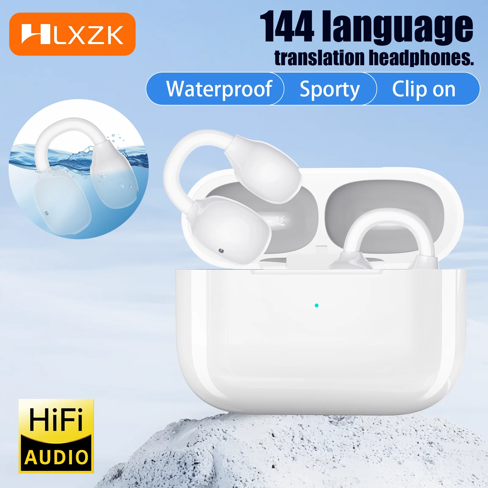 M11 Clip-Ear Open Earphone 144 Languages Read Time Translation Headphones HD Audio Cycling Outdoor Sports Music Gaming Headset