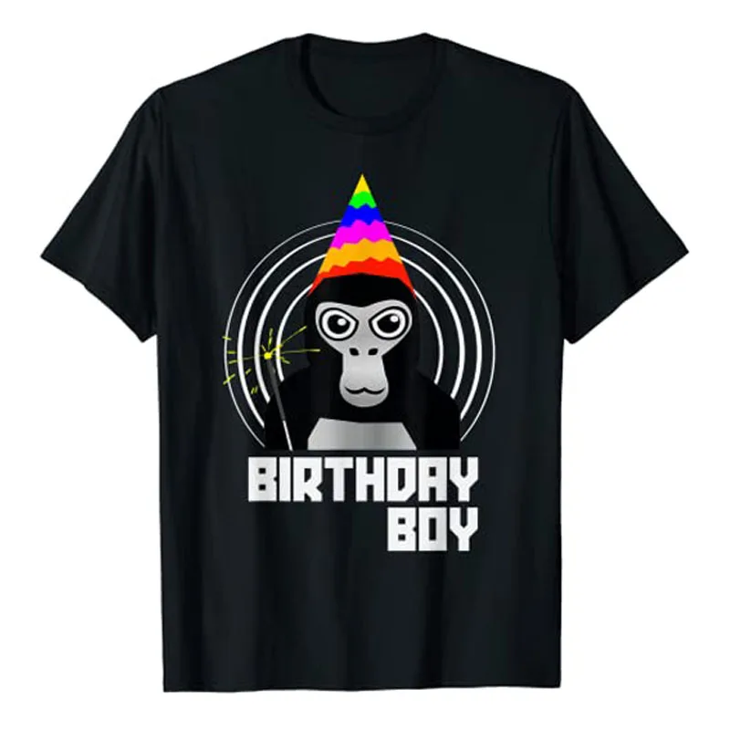 Gorilla Tag Birthday Boy VR Gamer Shirt for Boys Teen T-Shirt Funny B-Day Present Cute Graphic Tee Top Short Sleeve Blouses Gift