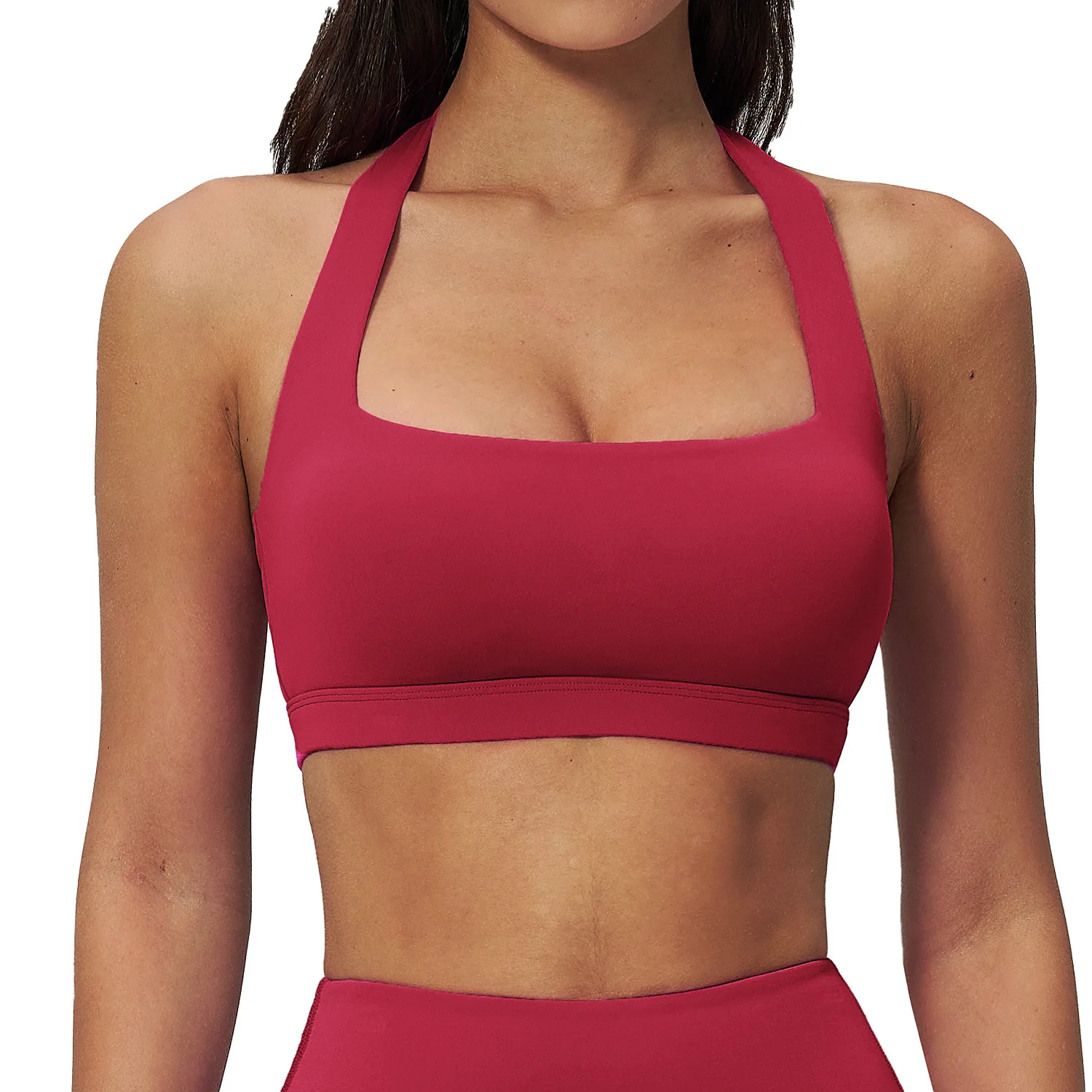 Hanging Neck Bra Women Sports Bra Top Push Up Fitness Seamless Yoga Bra Underwear Sport Tops Women Breathable Running Gym Vest