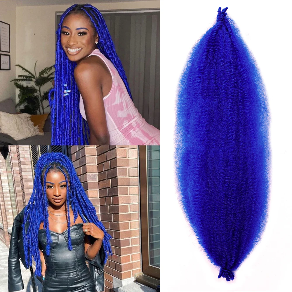 Kinky Curly Marley Braiding Water Wave Twist Crochet Air Bulk Extensions Faux Locs Braid Fibre Glueless Cosplay Afro Synthetic