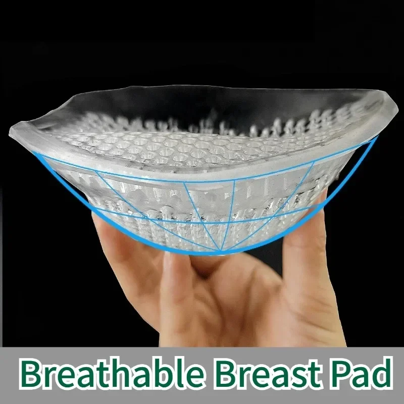 Silicone Padded Bra Enlarges Insert Women Push Up Breasts Underwear Bijini Inner Body Shapers Transparent Breathable Thick Pads