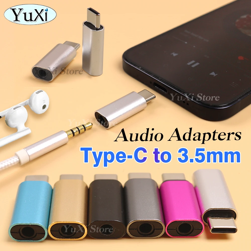 1Pc Type-C to 3.5mm Earphone Adapter 3.5 Jack USB C Audio Converter for Phone Male to Female Headphone Cable Connector Aux