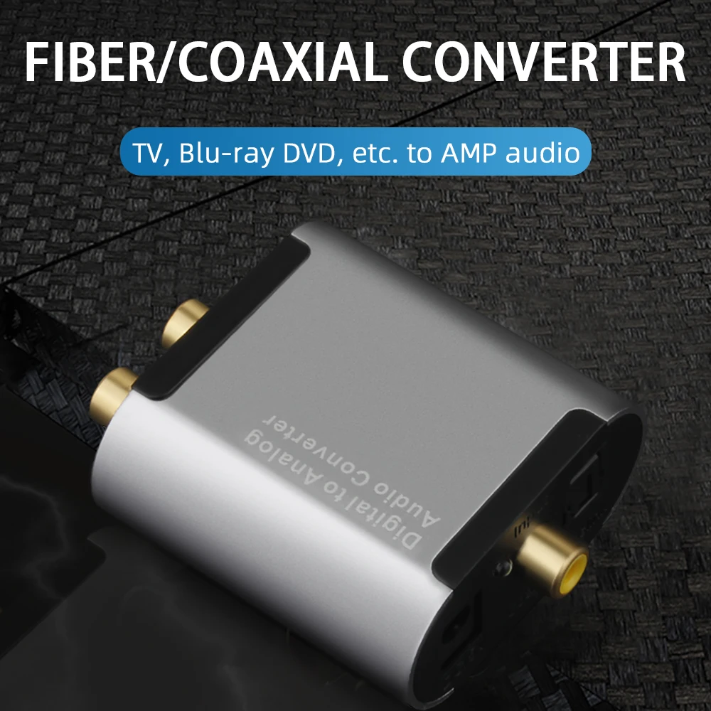 Digital Audio Adapter Coaxial Optical Fiber Toslink to Analog L/R RCA To 3.5 Jack Audio Converter Digital SPDIF Stereo Splitter