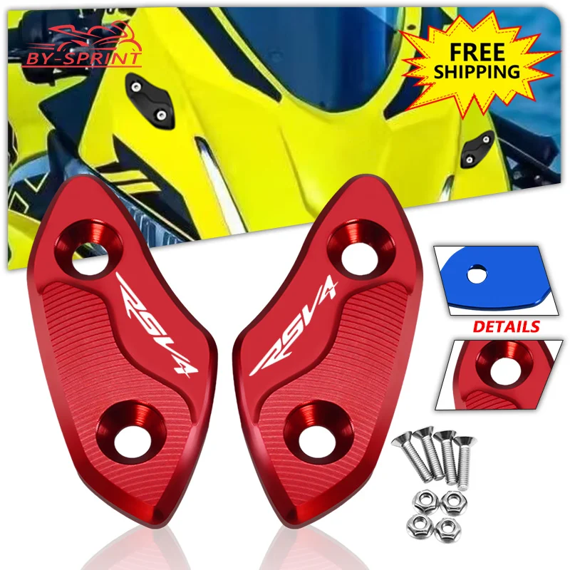 rs660 NEW Windscreen Mirror Cap Driven Eliminators Mirror Hole Cover For RS660 RSV4 RSV4 1100 Factory Motorcycle Accessories