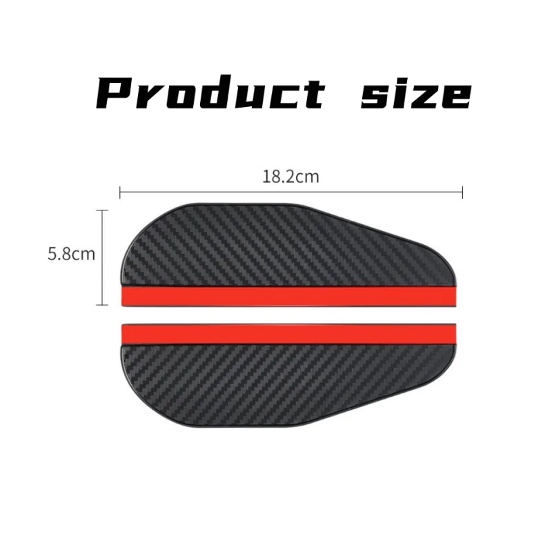 2PCS Carbon Fiber Rearview Mirror Sun Visor Shade Cover Car Rain Eyebrow Protector for Clear Vision Car Mirror Accessories
