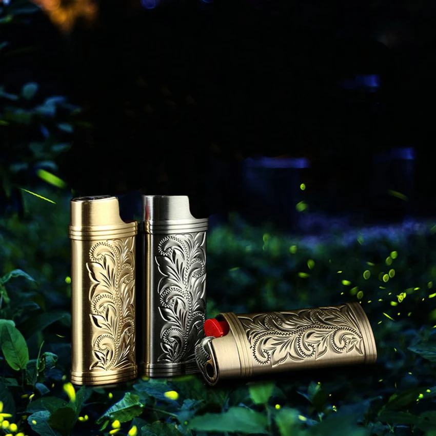 Durable Reusable Metal Case Outside Armor Cover For BIC J3 J5 J6 Alloy Shell Explosion-Proof Gas Lighter Protect Box Wholesale