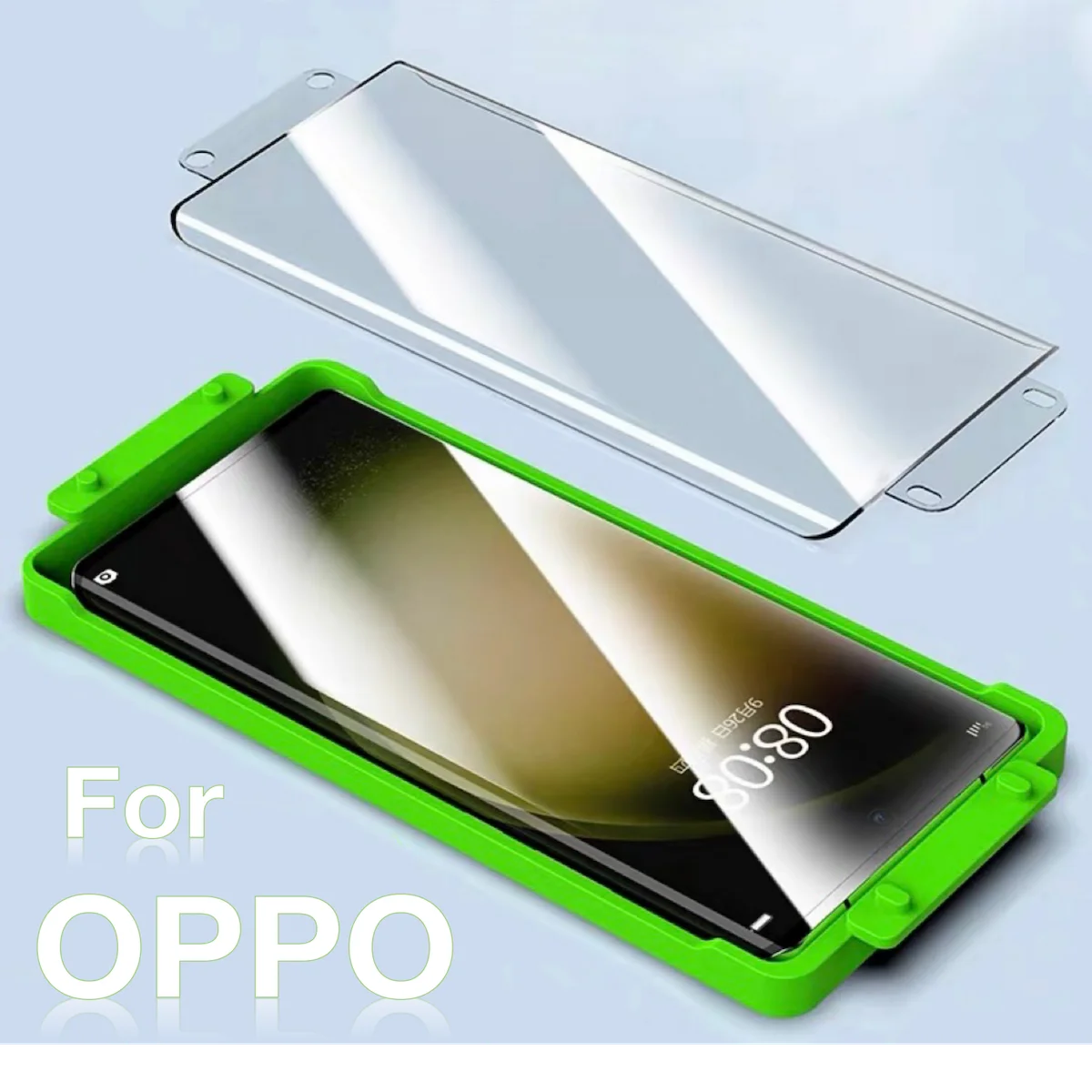 for OPPO Reno 10 9 8t 6 5 4 3 Pro Find X2 X3 X5 X6 Pro Plus Explosion-proof Screen Protector Glass  Protective with Install Kit