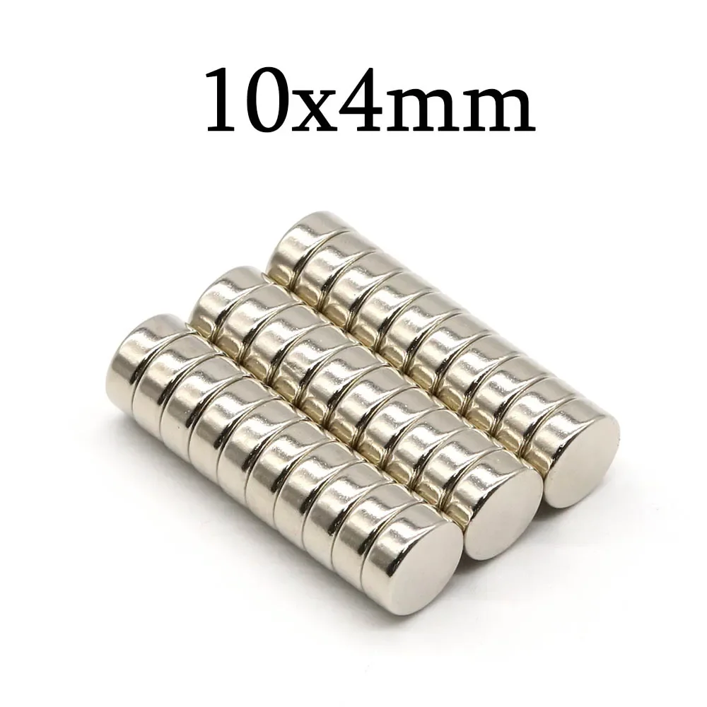 10mmx4mm Super Strong Round Neodymium Magnet Powerful Magnets N35 small Permanent Magnetic NdfeB Refrigerator Magnet 10x4