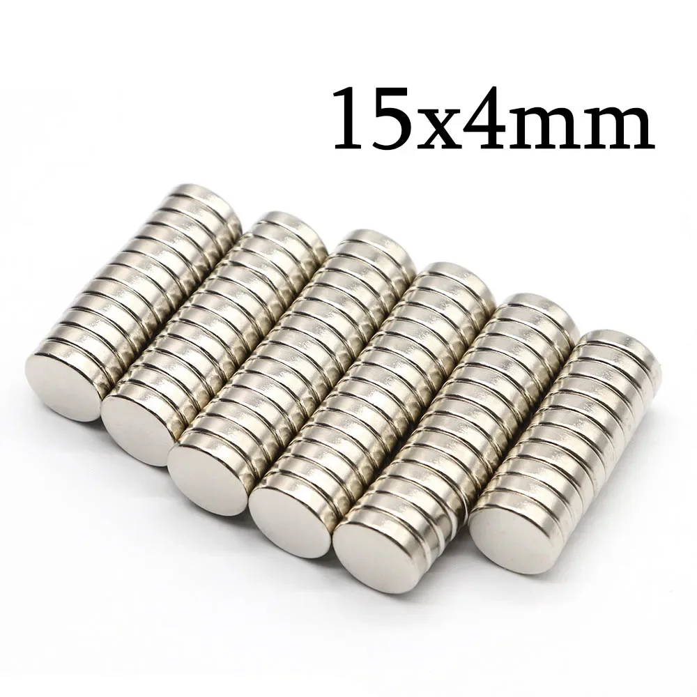 15mmx4mm Super Strong Round Neodymium Magnet Powerful Magnets N35 small Permanent Magnetic NdfeB Refrigerator Magnet 15x4