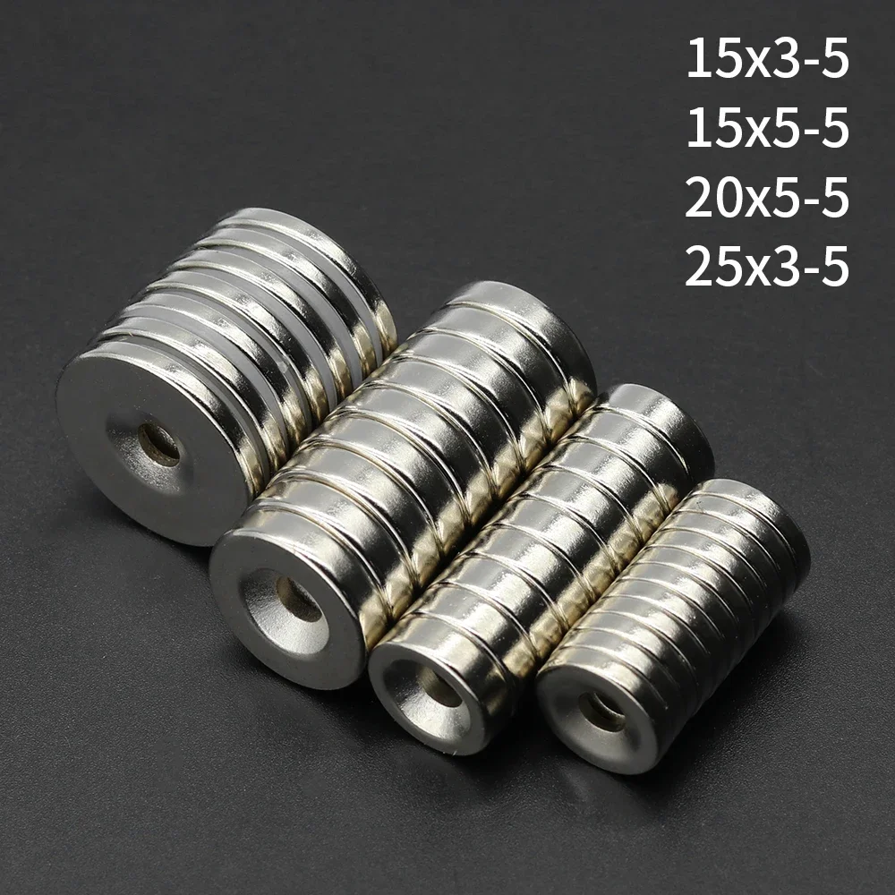 25x3-5mm Round Super Strong Magnet Powerful Neodymium Magnets N35 with holes NdfeB Permanent Magnetic imanes Refrigerator Magnet