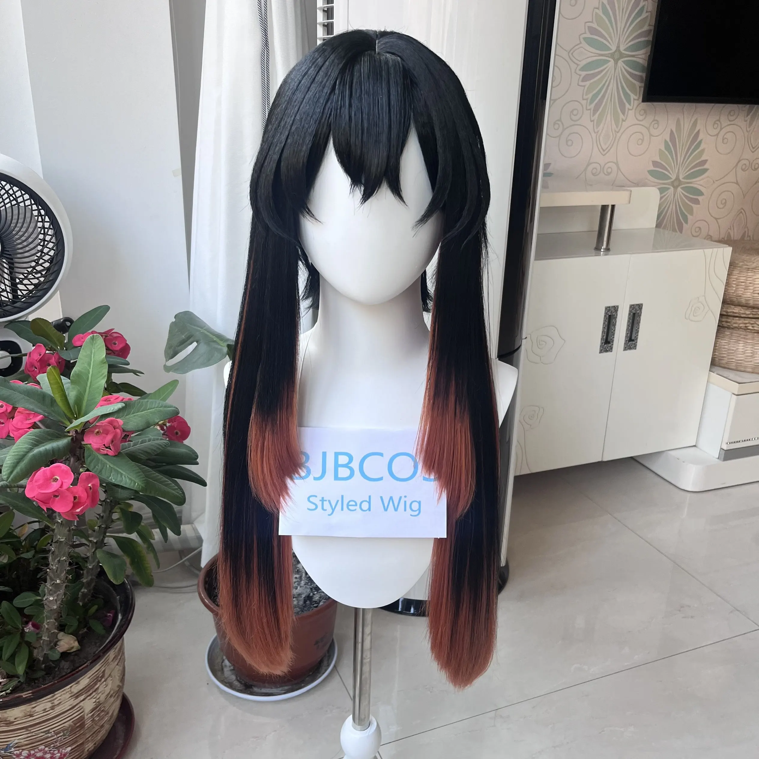 [Styled Wig] Amo Empool Cosplay Wig Anime Gachiakuta Women Gradient Long Hair Heat Resistant Synthetic Wig Halloween Prop