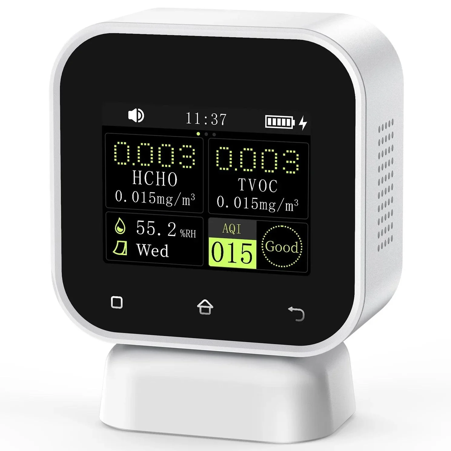 SFD-02 4-IN-1 Indoor Air Quality Monitor Touchscreen Formaldehyde Detector HCHO TVOC Temperature Test Air Detector