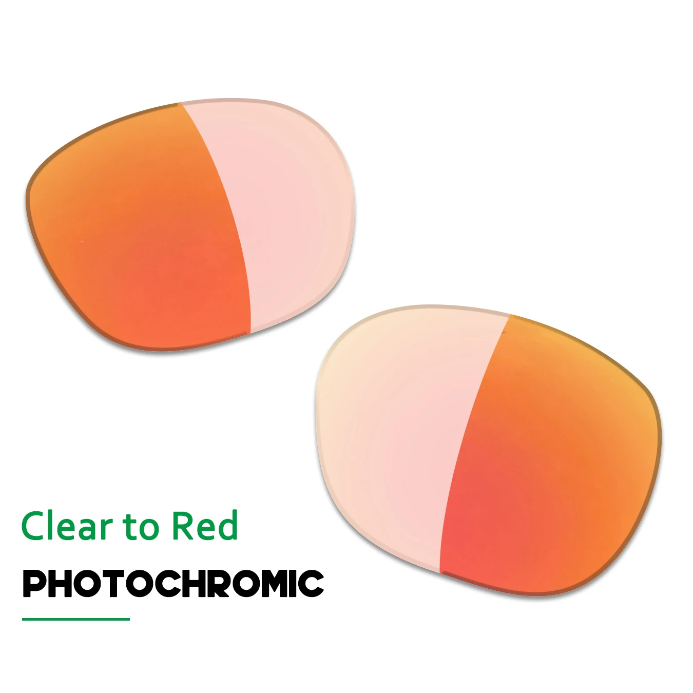 Auto to Red Replacement Lenses for Meta Headliner RW4009 RW4013 50mm Smart Glasses 100% UV Protection Multiple Color Options