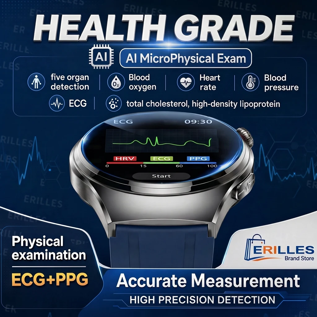 2026 Professional Medical Watch ECG Body Fat Uric Acid Lipids Blood Oxygen 100+ Sports AMOLED Screen BT Call Health Smart Watch