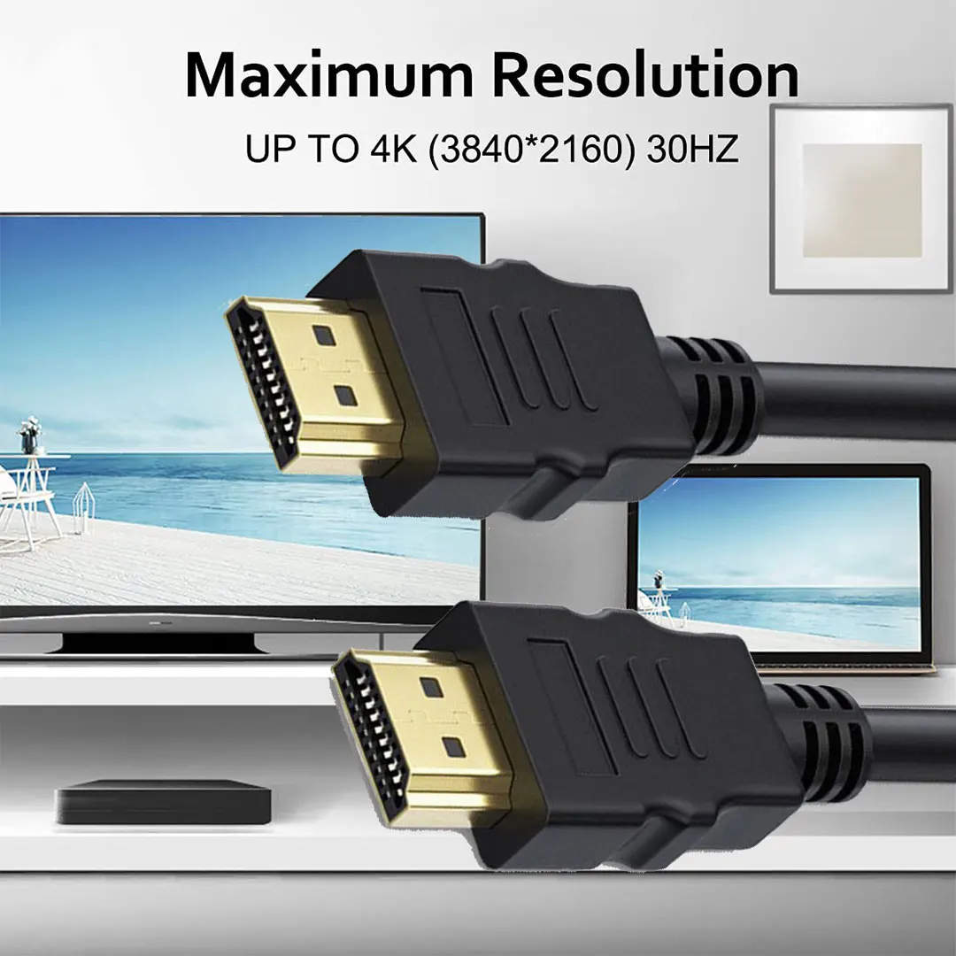 LccKaa 1M HDMI-compatible Cable Video Cables Gold Plated 1.4 4K 1080P 3D Cable  for HDTV Tablet TV Monitor Xbox UHD Samsung