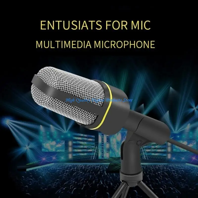 U2JE SF920 Professional Recording Microphone 3.5mm Port with Tripod Stand for Gaming