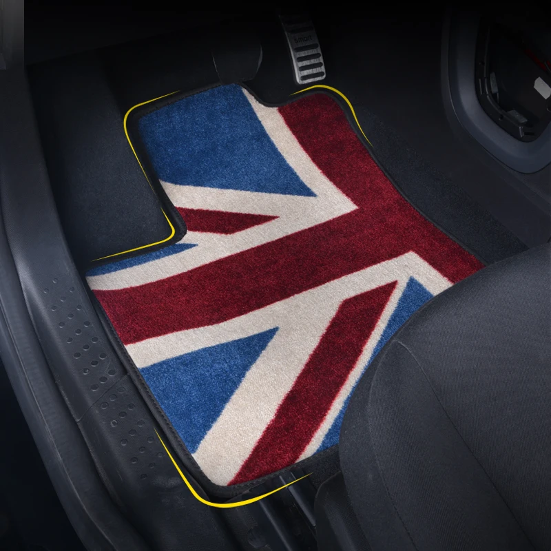 Car Floor Mats for Smart 451 453 Fortwo Forfour Accessories Customized Auto Carpets Left Hand Drive Foot Pads Union Jack Pattern