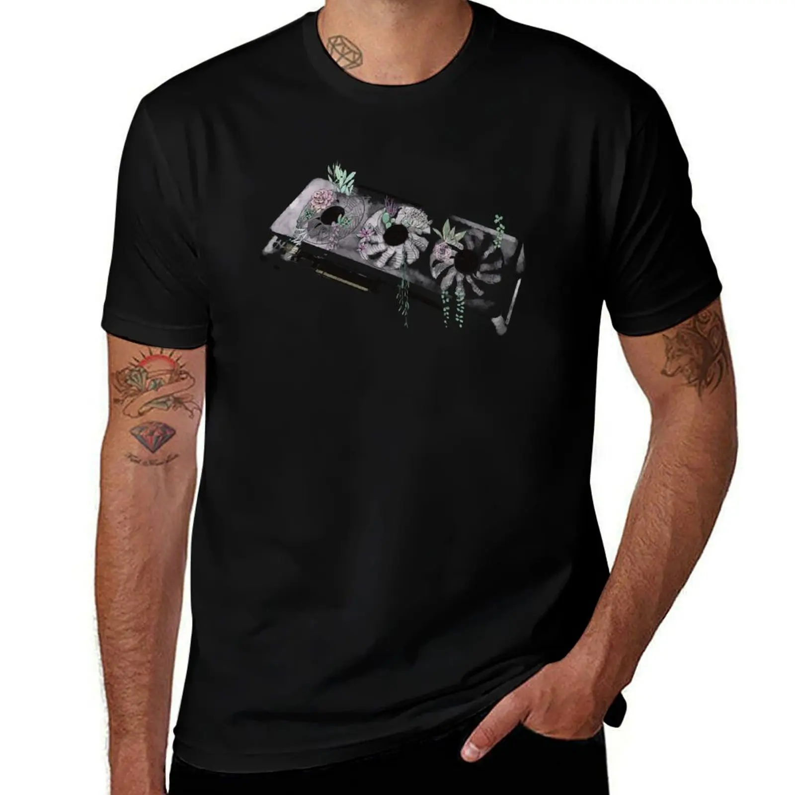 pc gaming graphics card succulent print T-Shirt Holiday Party Tee Shirt