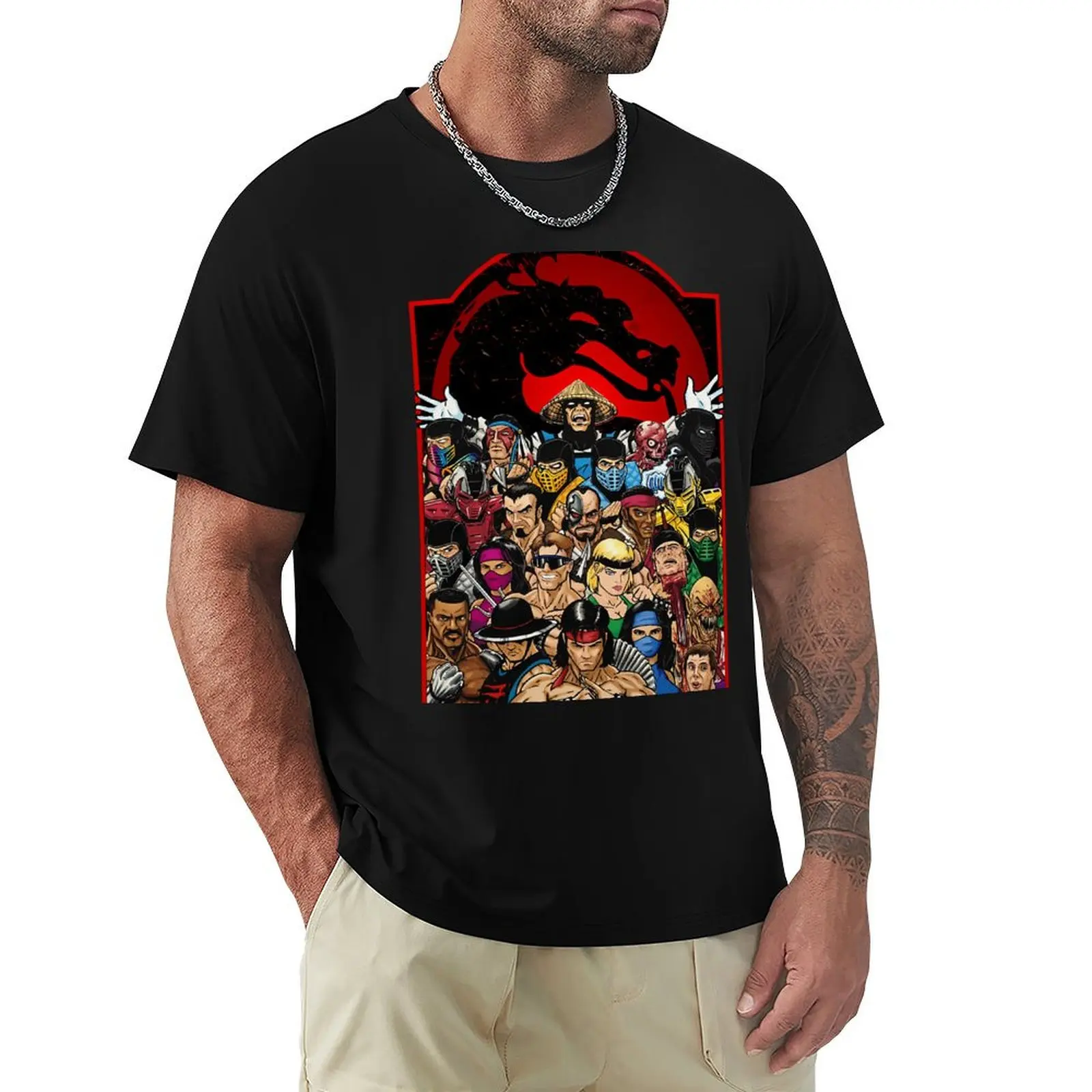 Mortal kombat gaming g T-Shirt Basic Breathable Solid Color T-Shirt
