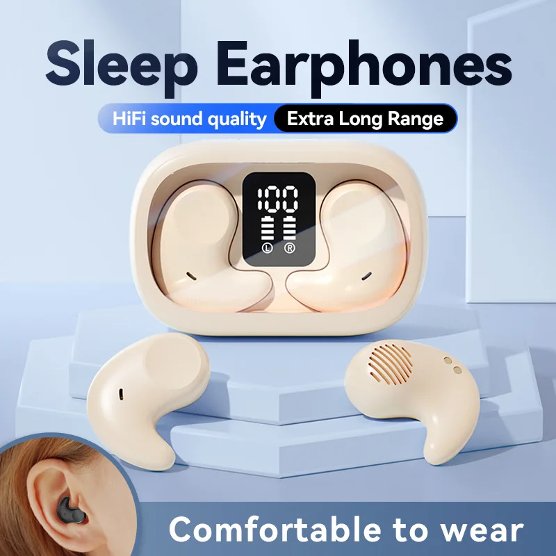 OWS High Sound Quality Mini Sleep Wireless Headphone Long Battery Life Bluetooth Earphone Noise Reduction Work Sport Game Earbud