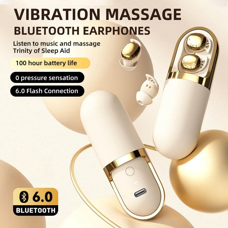 New Mini Sleep Capsule Wireless Bluetooth Earphone TWS Stereo In-ear Headphone With Mic Long Standby HD Call Sport Game Earbud