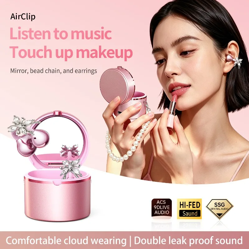 Ear Clips High Sound Quality Mini Sleep Wireless Earphone Long Battery Life Bluetooth Headphone Noise Reduction Girl Work Earbud