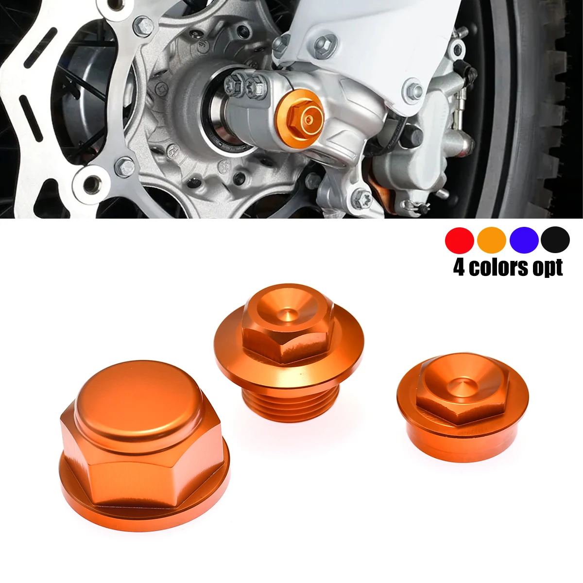 Motorcycle Front Wheel Lock Nut Bolt Rear Chain Adjuster Axle Block Wheel Axle For KTM SX SXF XC XCF EXC EXCF XCW SMR 85-530