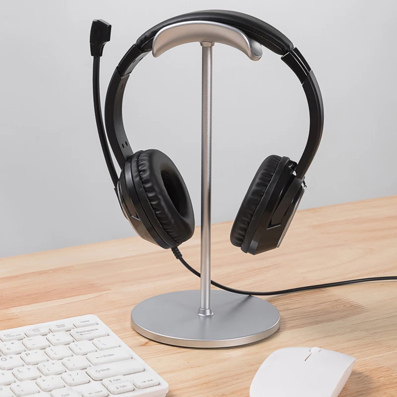 Headset Stand Aluminum Alloy PC Holder Gamer Headphone Support Anti Slip Hanging Mount Gaming Headset Display Dock Organizer