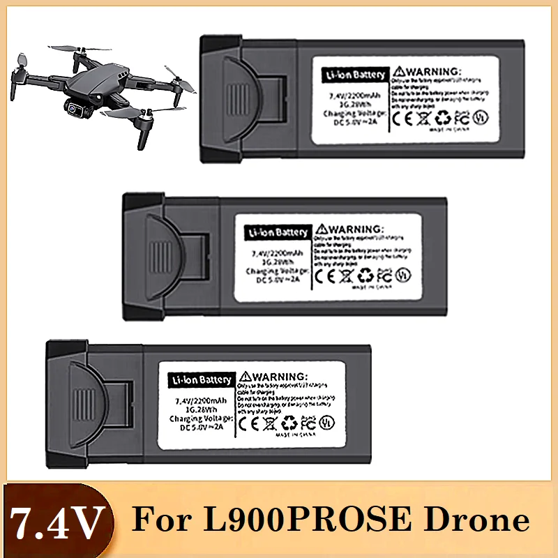 Original L900 PRO Se Drone Battery For L900 PRO Max Drone Battery Accessories Quadcopter Drone 7.4V 2200mah Battery Parts