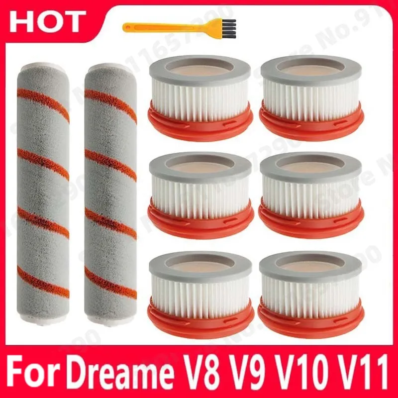 HEPA Filter Roller Brush Parts For Dreame V8 V9 V9B V9P XR V10 V11 Household Wireless Vacuum Cleaner Accessories