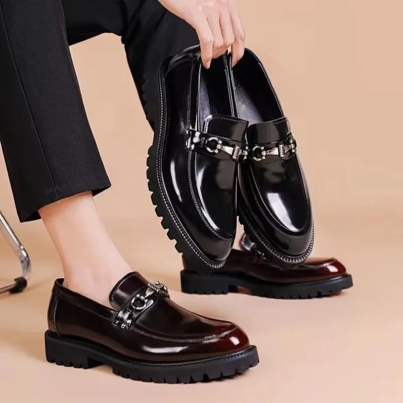 Men's Shoes Designer Leather Dress Shoes High Quality Men's Oxford Shoes Fashion Wedding Party Office Formal Shoe Large Size New
