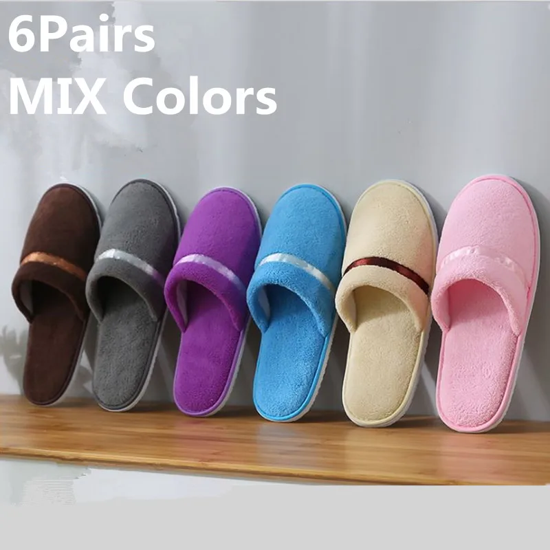 5 Pairs of a Dozen Slippers Men Women Hotel Disposable Slippers Hospitality Travel Comfortable High-Quality Slides Sandals