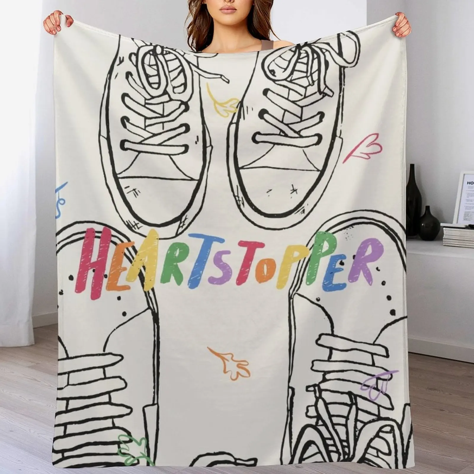heartstopper, nick and charlie shoes Throw Blanket Thin Soft Blanket for Summer Night Sleeping