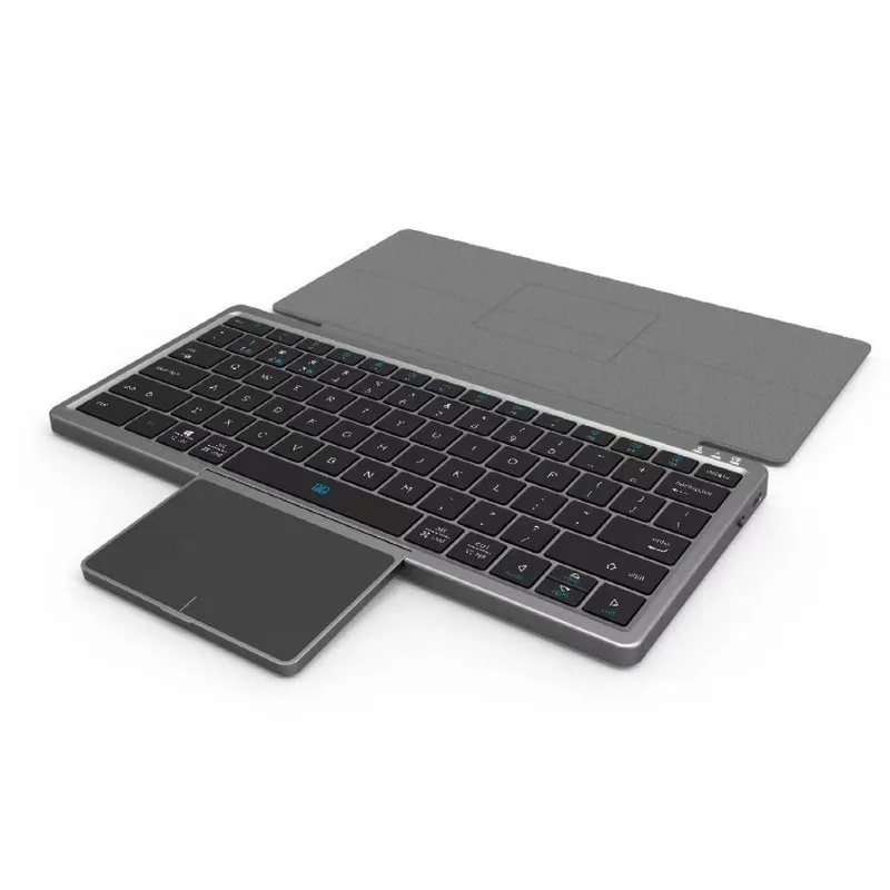 Wireless bluetooth phablet mobile phone notebook office with touchpad portable ultra-thin leather case bracket keyboard